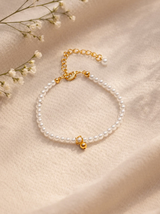 Demi Fine 18K Gold Plated Pearl Beaded Bracelet | Anti Tarnish
