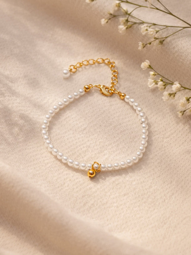 Demi Fine 18K Gold Plated Pearl Beaded Bracelet | Anti Tarnish
