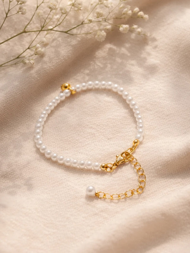 Demi Fine 18K Gold Plated Pearl Beaded Bracelet | Anti Tarnish