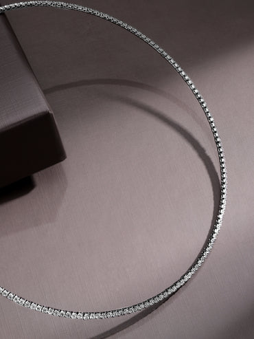 Pristine American Diamond Zirconia Studded Delicate Choker