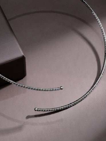 Pristine American Diamond Zirconia Studded Delicate Choker