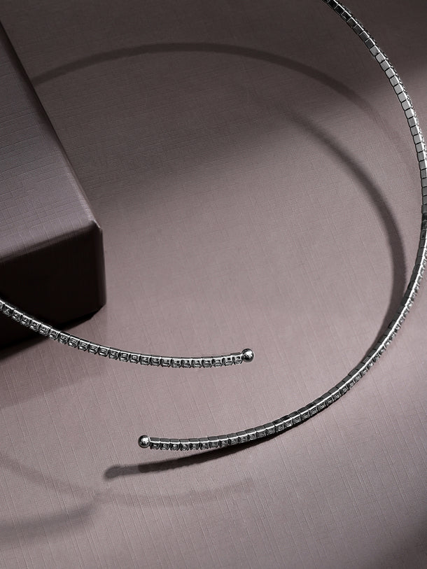 Pristine American Diamond Zirconia Studded Delicate Choker