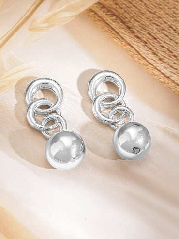 Gold & Rhodium Plated two distinct styles of textured metallic earrings