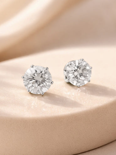 Silver Tone Pearl Earrings Set