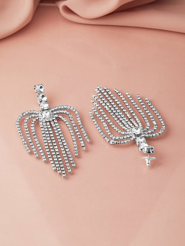 American Diamond Zirconia Fringe Dangler Earrings
