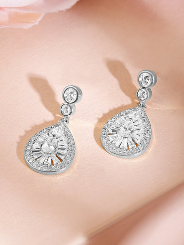 Whispers of Crystals Teardrop Earrings