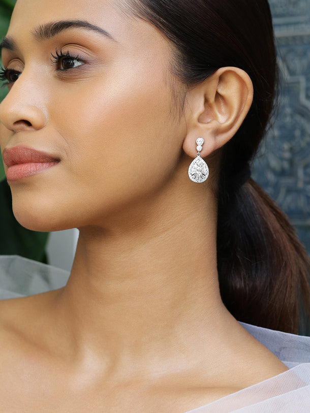 Whispers of Crystals Teardrop Earrings