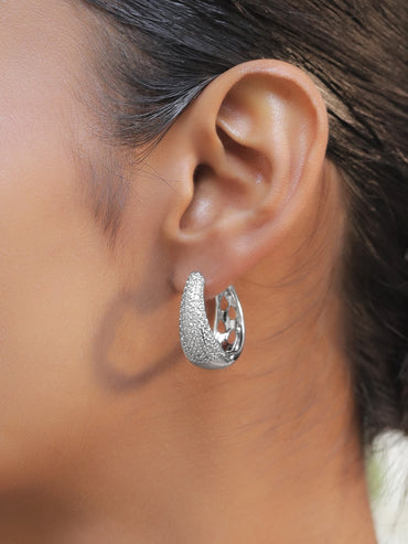 American Diamond Zirconia Hoop Earrings