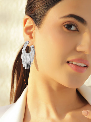 Cascading Crystal Dangler Earrings