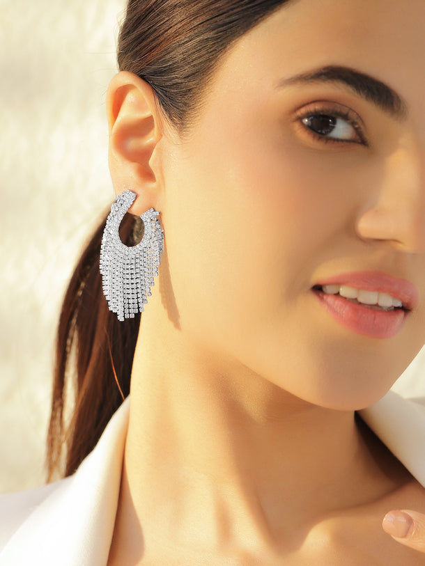 Cascading Crystal Dangler Earrings
