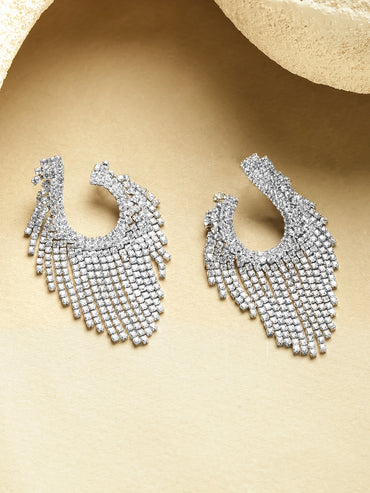 Cascading Crystal Dangler Earrings