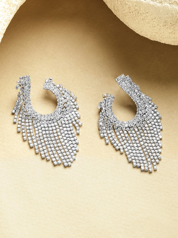 Cascading Crystal Dangler Earrings