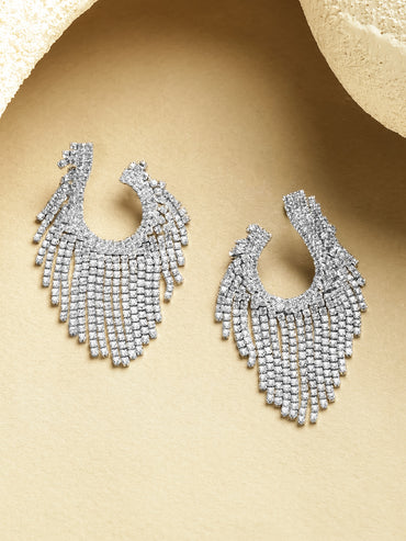 Cascading Crystal Dangler Earrings
