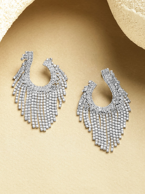 Cascading Crystal Dangler Earrings