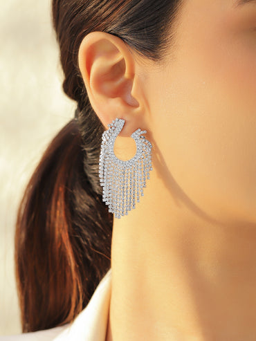Cascading Crystal Dangler Earrings