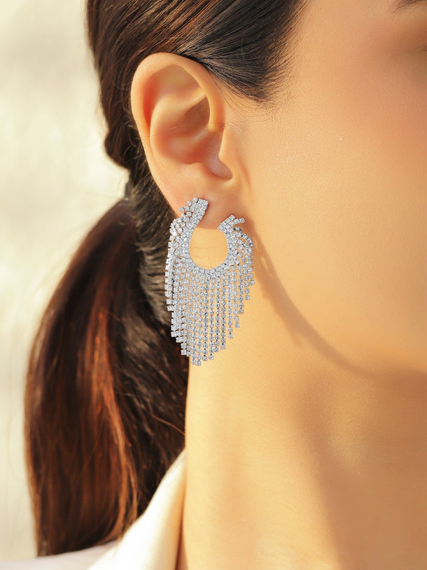 Cascading Crystal Dangler Earrings