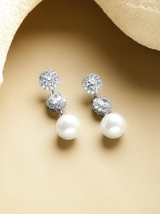Shimmering Pearl Drop Earrings