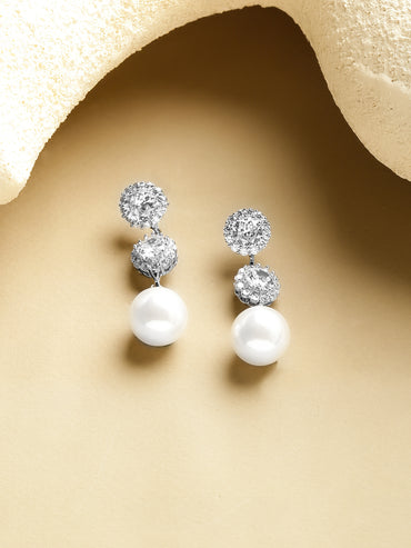 Shimmering Pearl Drop Earrings