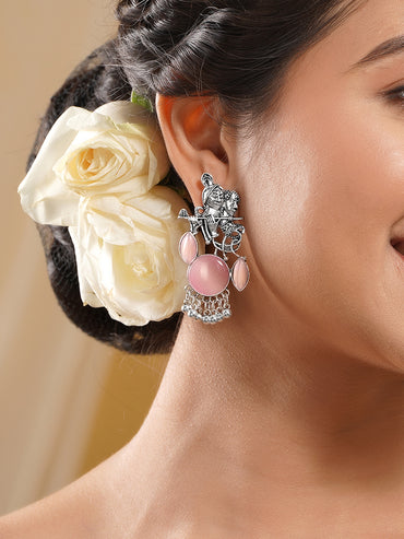 Pastel Devotion Oxidised Drop Earrings