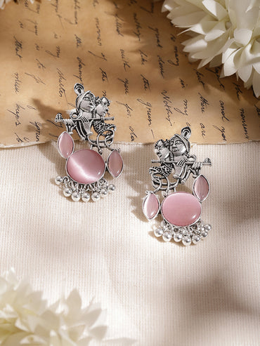 Pastel Devotion Oxidised Drop Earrings