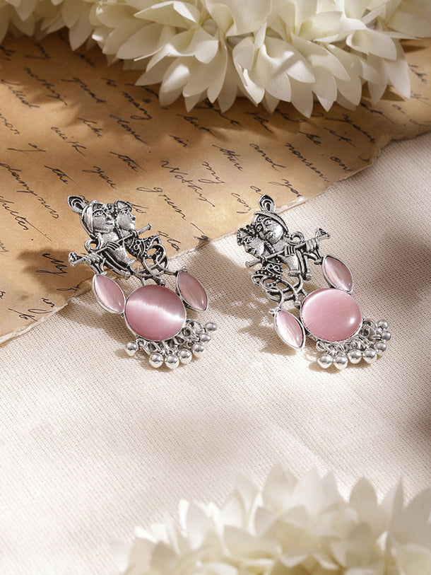 Pastel Devotion Oxidised Drop Earrings