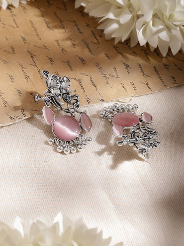 Pastel Devotion Oxidised Drop Earrings