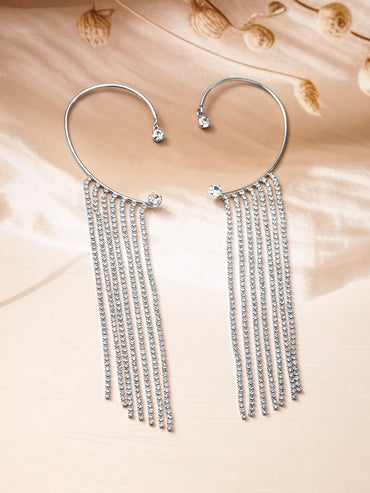 Captivating Multistrands American Diamond Zirconia Ear Cuff