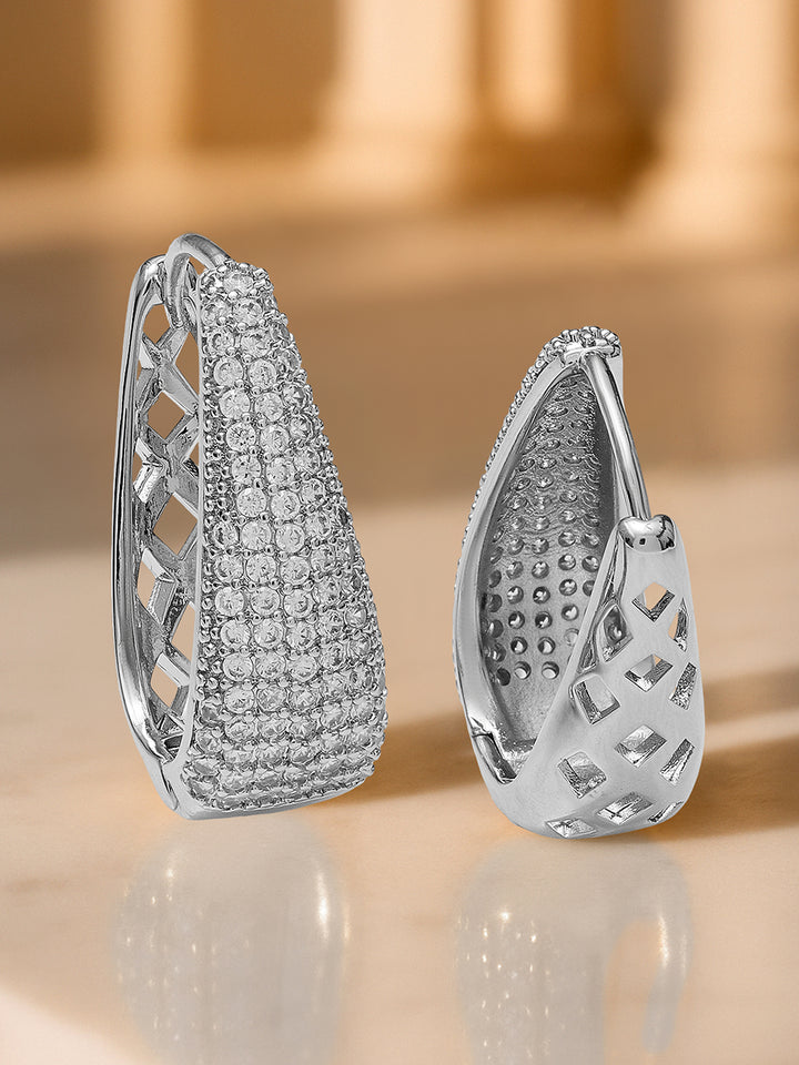 Diamond-Dust Dreamshine Silver Hoop Earrings