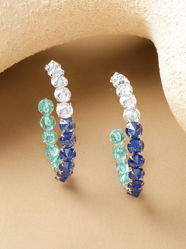 Multi Crystal Hoops