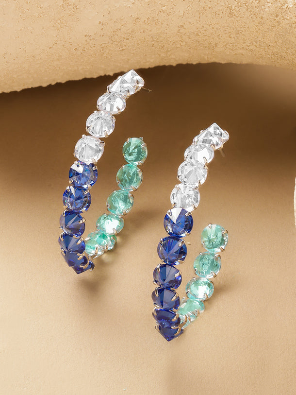 Multi Crystal Hoops