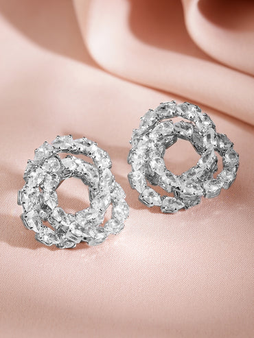 Crystal Embellished Stud Earrings