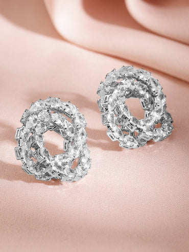 Crystal Embellished Stud Earrings