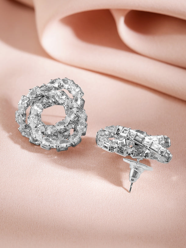 Crystal Embellished Stud Earrings