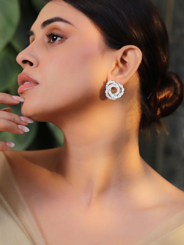 Crystal Embellished Stud Earrings