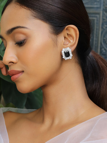 Cocktail Spark Black American Diamond Zirconia Studs