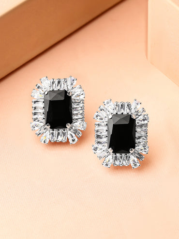Cocktail Spark Black American Diamond Zirconia Studs