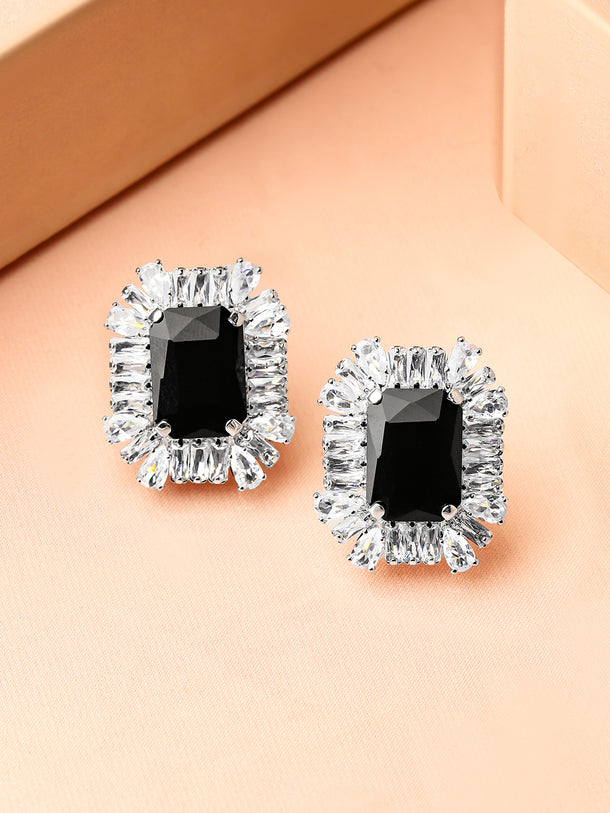 Cocktail Spark Black American Diamond Zirconia Studs