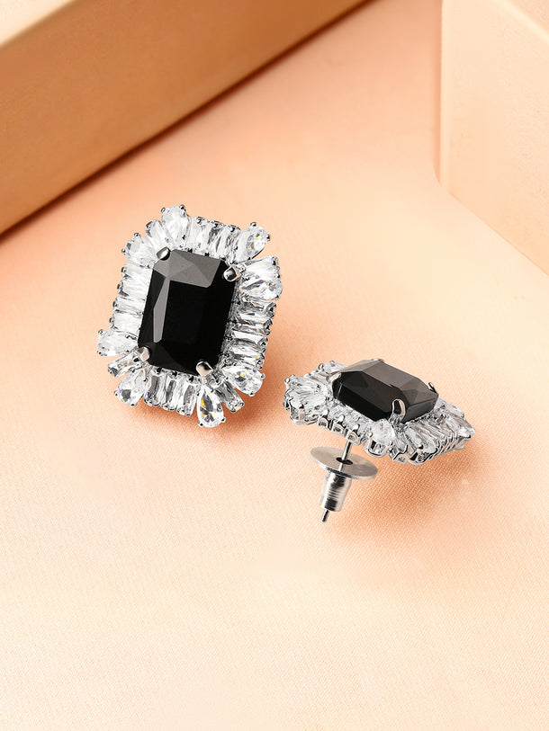 Cocktail Spark Black American Diamond Zirconia Studs