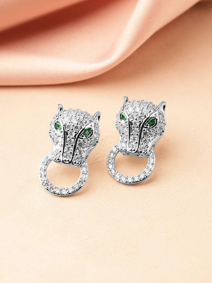 Fierce Elegance Panther Motif Studs