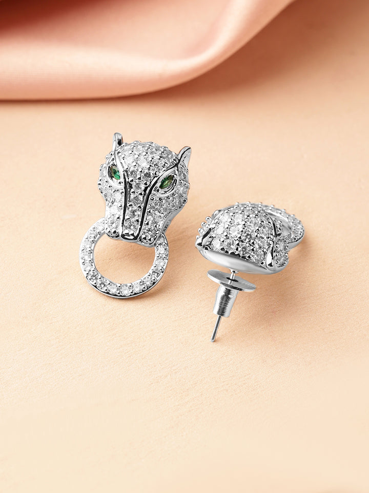 Fierce Elegance Panther Motif Studs