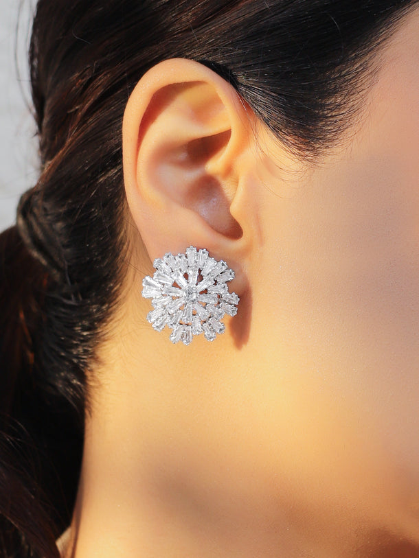 Snowflake Crystal Stud Earrings