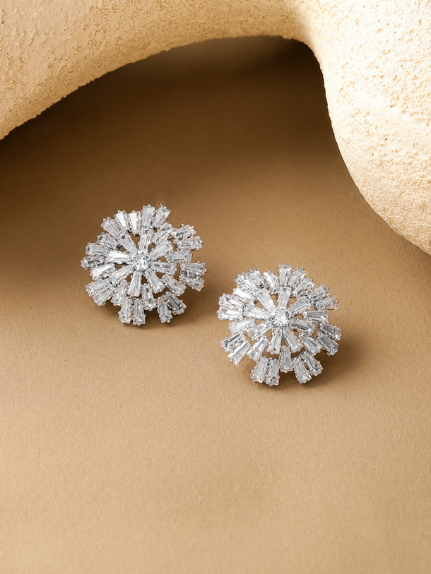Snowflake Crystal Stud Earrings