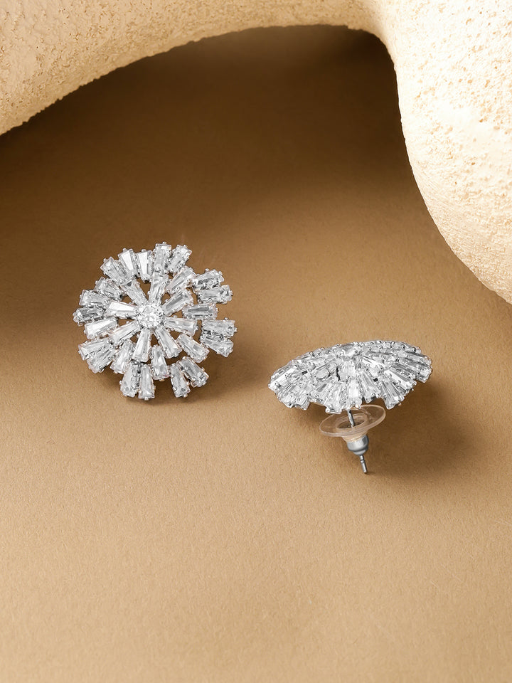 Snowflake Crystal Stud Earrings