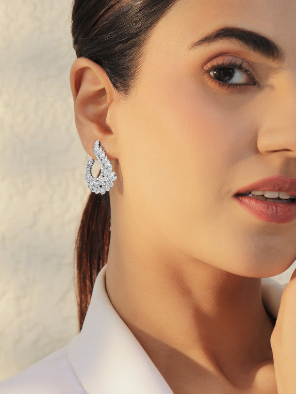 American Diamond Zirconia Studded Earrings