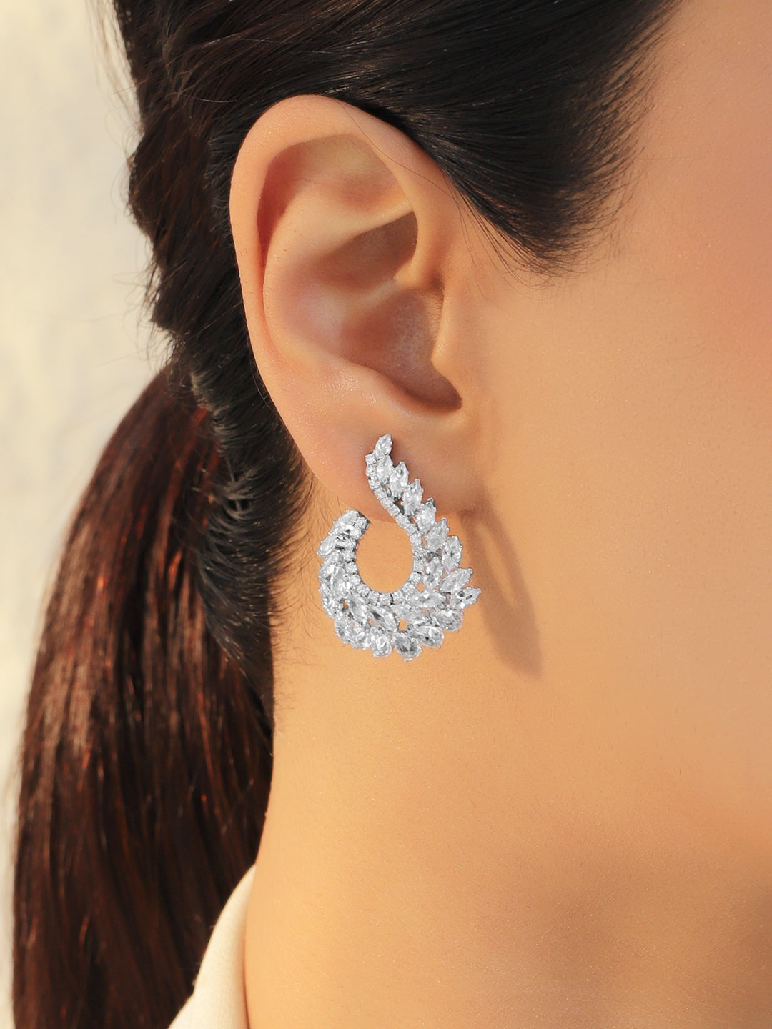American Diamond Zirconia Studded Earrings