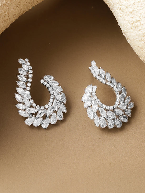 American Diamond Zirconia Studded Earrings