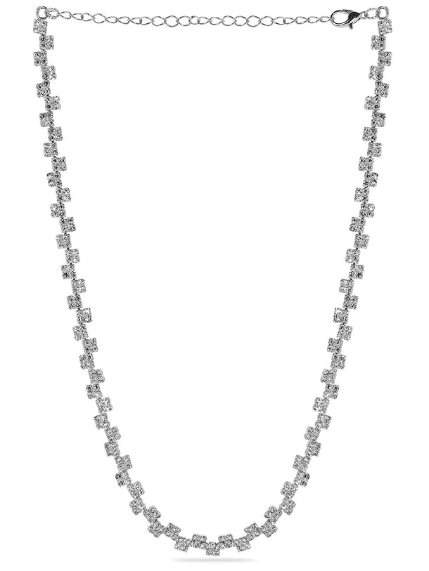 Expressive American Diamond Zirconia Studded Necklace