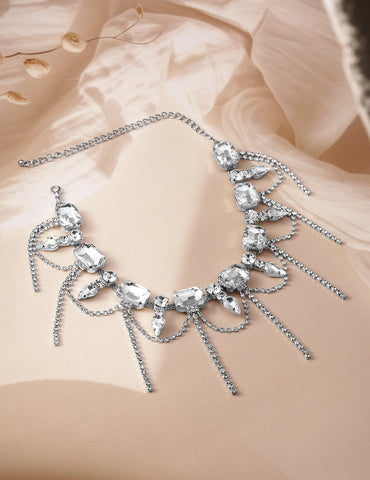 Majestic American Diamond Zirconia & AD Studded Necklace