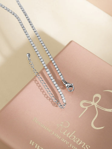 Charming Pear Shaped Pendant American Diamond Zirconia Necklace