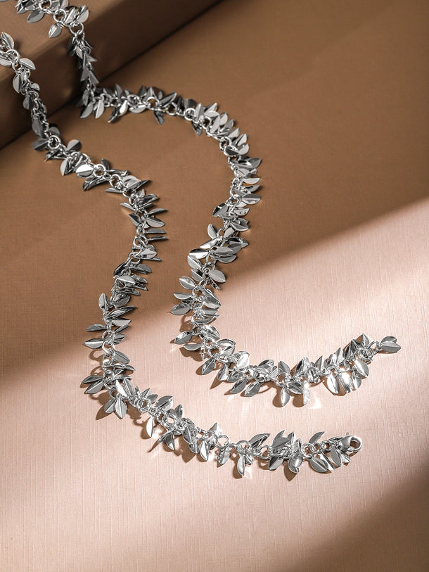 Leafy Business Y Shaped Statement Necklace